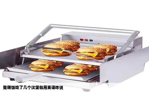 我晚饭吃了几个汉堡包用英语咋说