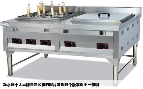 净水器十大品牌是怎么样的呢我发现各个版本都不一样啊