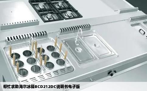 帮忙求助海尔冰箱BCD212DC说明书电子版