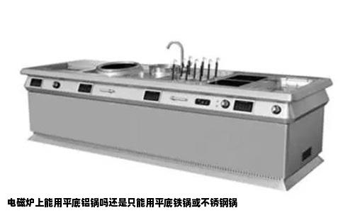 电磁炉上能用平底铝锅吗还是只能用平底铁锅或不锈钢锅