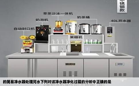 的简易净水器处理河水下列对该净水器净化过程的分析中正确的是