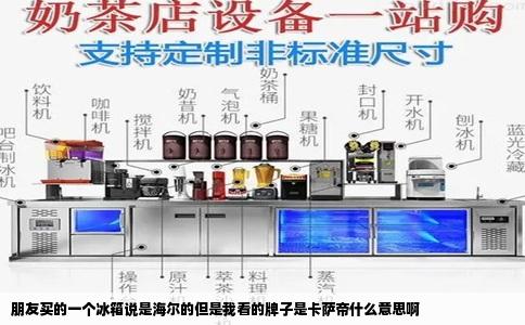 朋友买的一个冰箱说是海尔的但是我看的牌子是卡萨帝什么意思啊