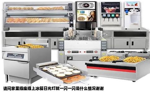 请问家里插座插上冰箱日光灯就一闪一闪是什么情况谢谢