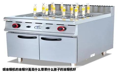吸油烟机的油烟分离是什么意思什么牌子的油烟机好